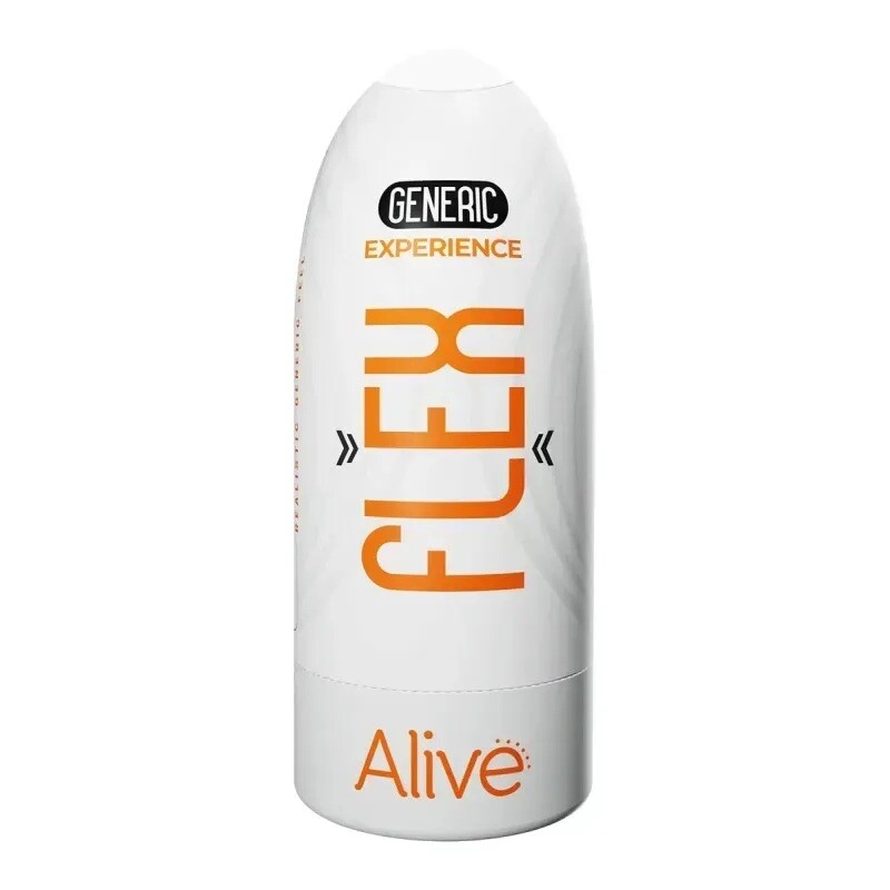 Мастурбатор в колбі Alive Flex Generic M бежевий, 16 х 6.5 см - Зображення 3