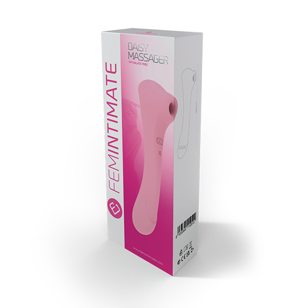 Вакуумний стимулятор Femintimate Daisy Massager з вібрацією, рожевий, 20.2 х 4.2 см - Зображення 6