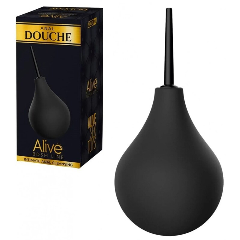 Анальний душ-спринцівка Alive Anal Douche S, чорна, 13.5 х 1 см