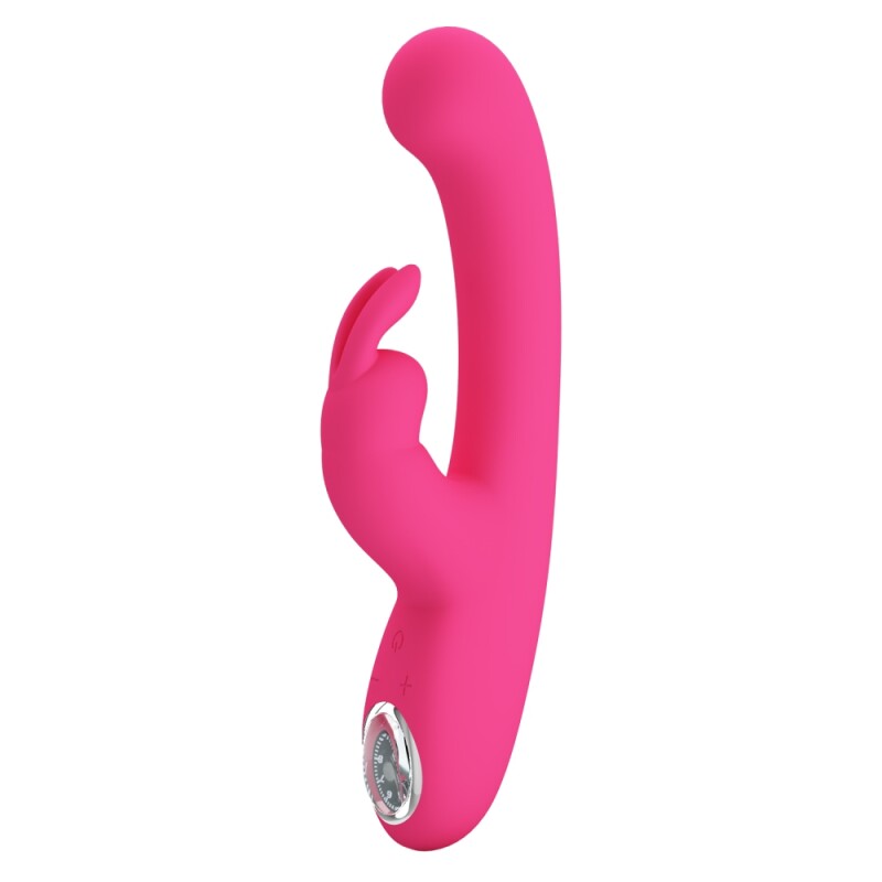 Вібратор-кролик Pretty Love Lamar з LED дісплеєм, рожевий, 22 х 4 см - Изображение 4