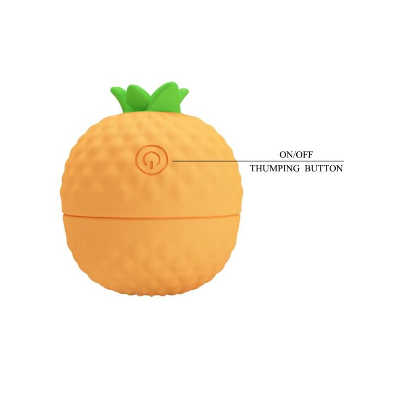 Кліторальний пульсатор Pretty Love Pineapple Secret оранжевий, 5.7 х 5.1 см - Зображення 8