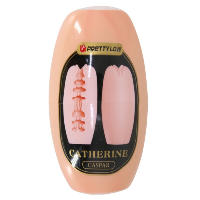 Мастурбатор-яйце Pretty Love Catherine Caspar еластичне, бежеве, 8.5 х 4.6 см - Зображення 9