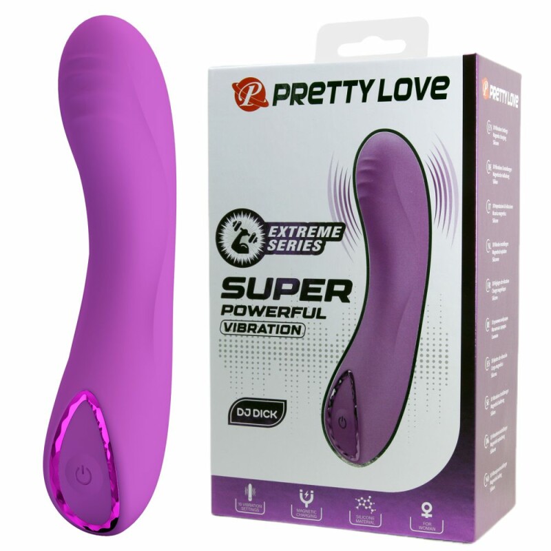 Вібратор для точки G Pretty Love з LED кільцем, фіолетовий, 12.7 х 2.7 см
