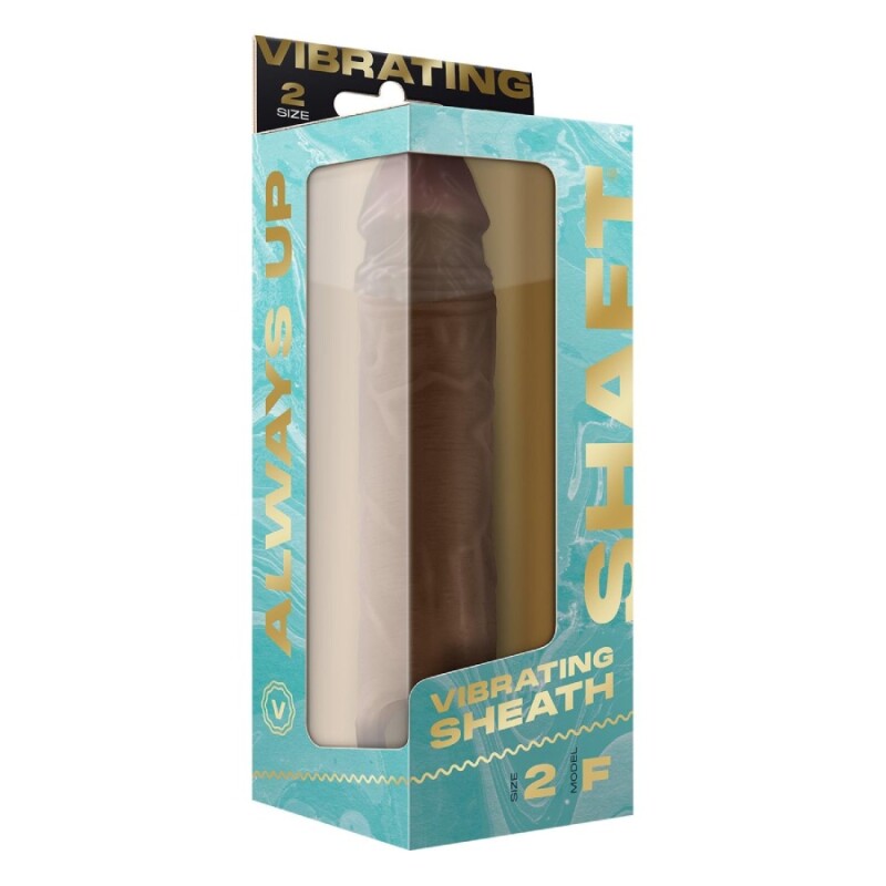 Насадка на пеніс з вібрацією Shaft з пультом, бежева, 22.3 х 4.8 см - Изображение 1