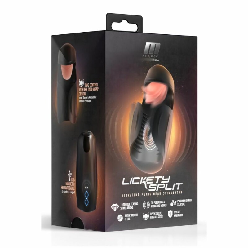 Мастурбатор з вібрацією Blush M for Men зі стимулюючим язичком, чорний, 14.6 х 6.4 см - Изображение 1