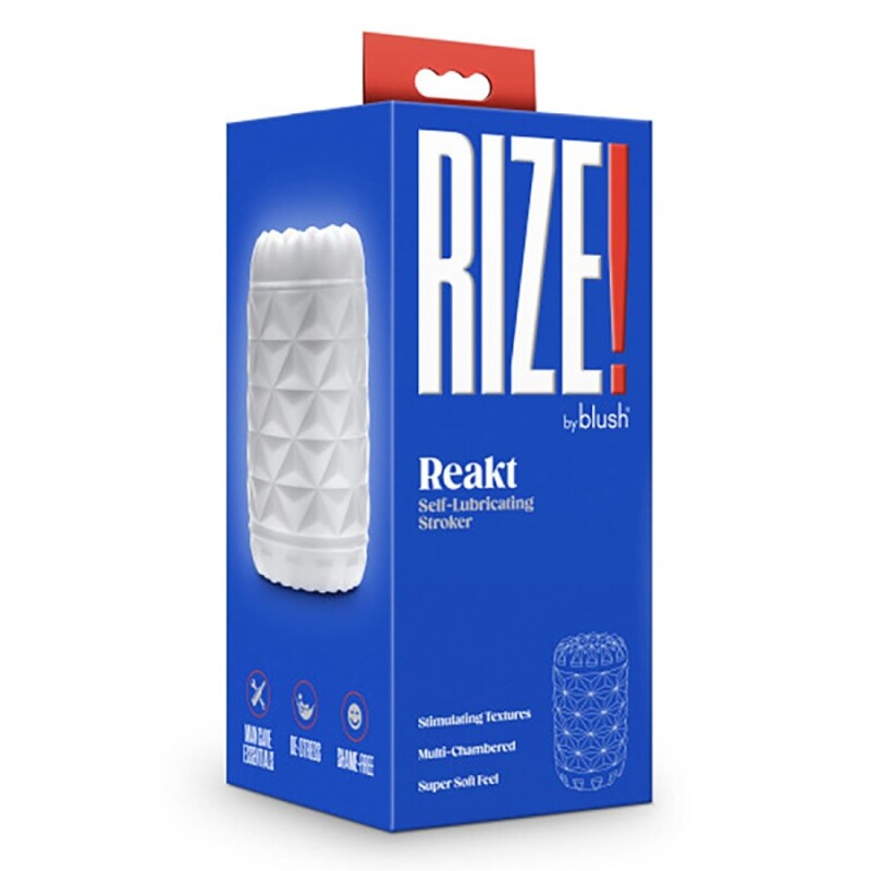 Мастурбатор самозмащувальний Blush Rize з відкритим кінцем, білий, 10.1 х 6.3 см - Зображення 1