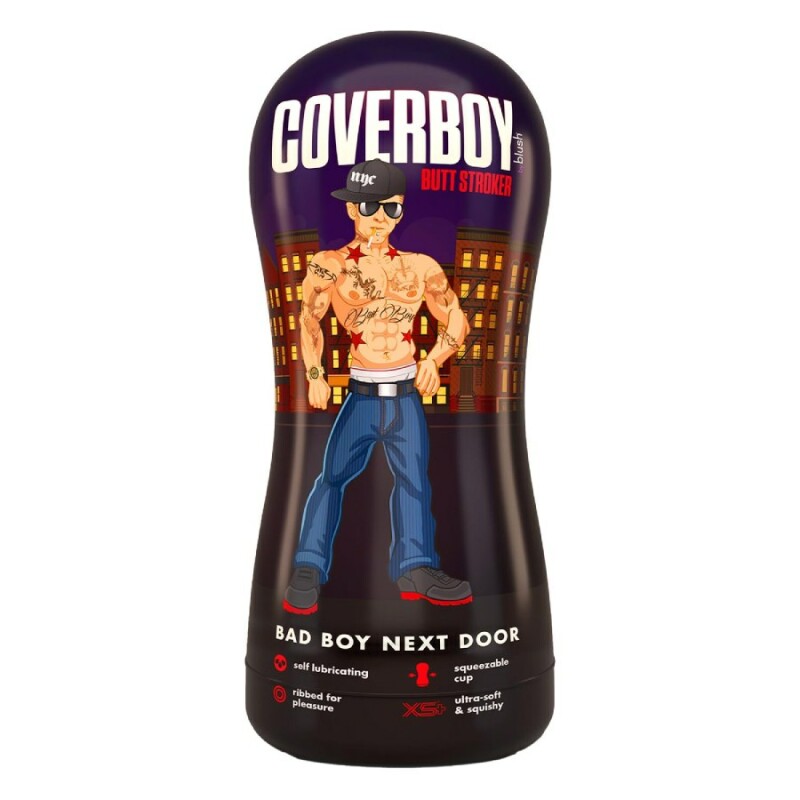 Мастурбатор-анус Blush Coverboy самозмащувальний, бежевий, 17.7 х 8.2 см - Зображення 1
