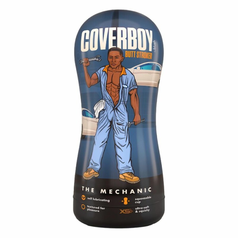 Мастурбатор-анус Blush Coverboy самозмащувальний, коричневий, 17.7 х 8.2 см - Изображение 1