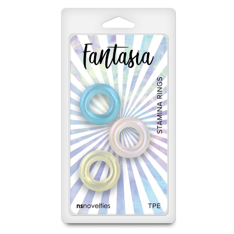 Набір ерекційних кілець NS Novelties Fantasia різнокольоровий перламутр, 3 шт - Изображение 1