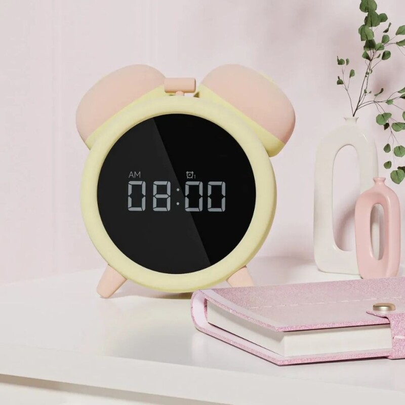 Вібратор-будильник BeYourLover Adult Clock з функцією смоктання і вібрації, з додатком, жовто-рожевий - Зображення 3