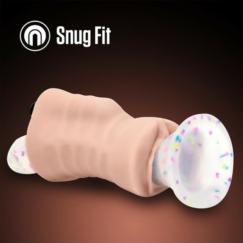 Мастурбатор-вагіна Blush Enlust з віброкулею, бежевий, 13.3 х 5.7 см - Зображення 9