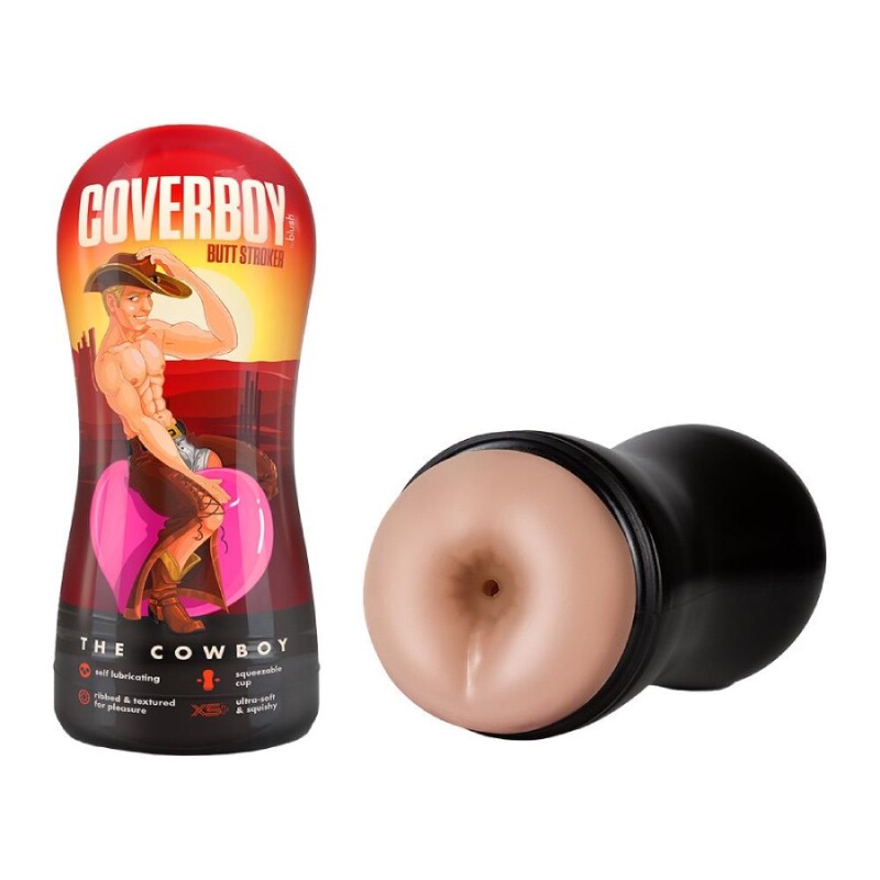 Мастурбатор-анус Blush Cowboy самозмащувальний, бежевий, 17.7 х 8.2 см