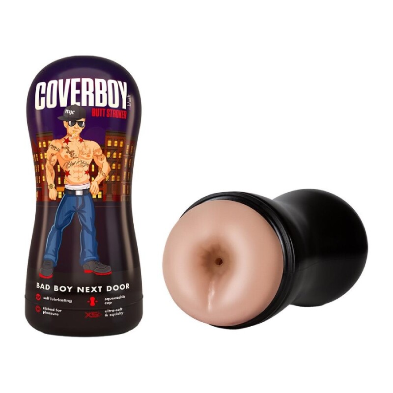 Мастурбатор-анус Blush Coverboy самозмащувальний, бежевий, 17.7 х 8.2 см