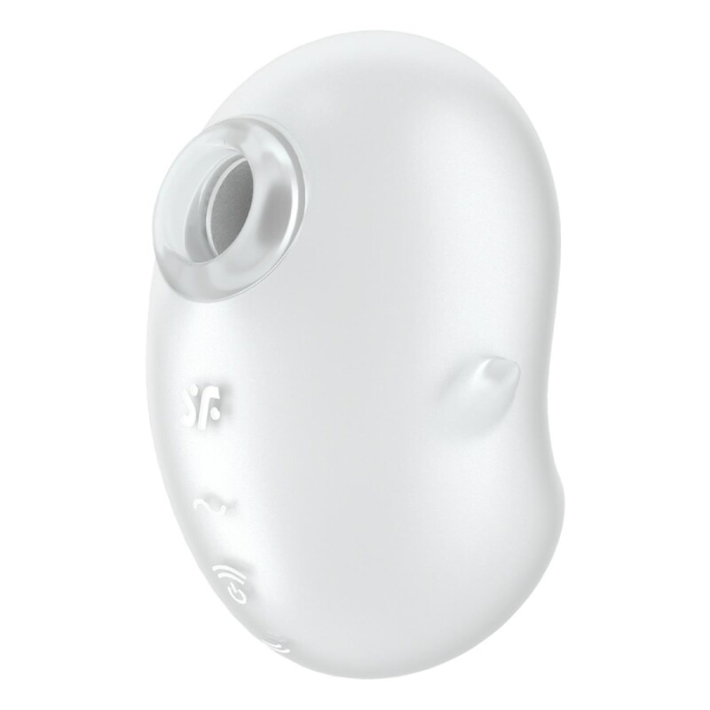 Вакуумний стимулятор Satisfyer Cutie Ghost з вібрацією, білий, 9.1 х 5.5 см