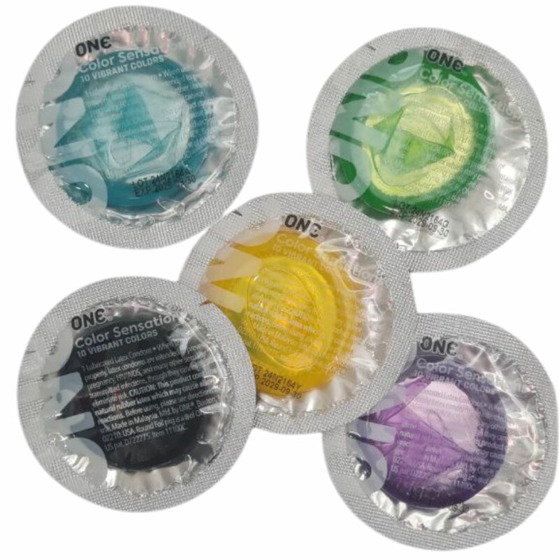 Набір різнокольорових презервативів One Color Sensations, 5 шт