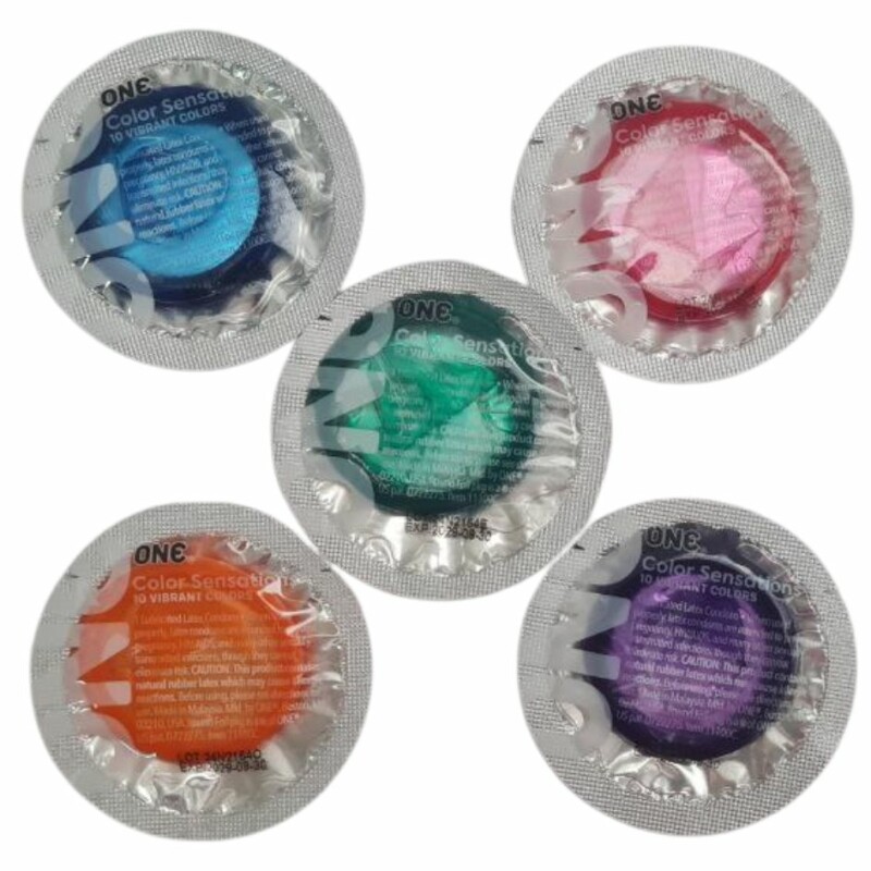 Набір різнокольорових презервативів One Color Sensations, 5 шт