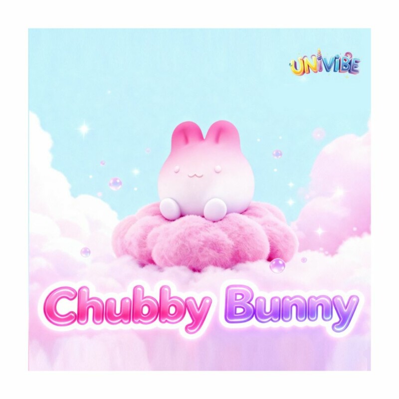 Сенсорний вібратор для клітора Univibe Marshmallow Chubby Bunny, що реагує на стискання, рожевий, 9,1 × 8 см