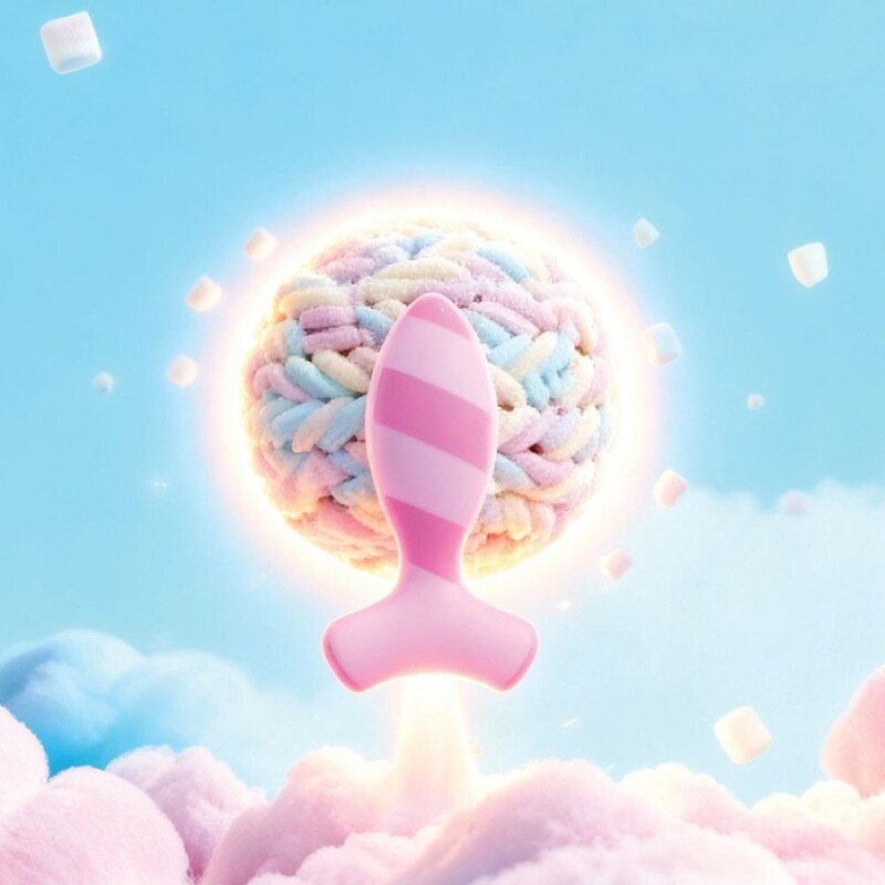 Анальний вібратор з додатком Univibe Marshmallow Wave Plug рожевий, 11.3 х 5.8 см - Зображення 2