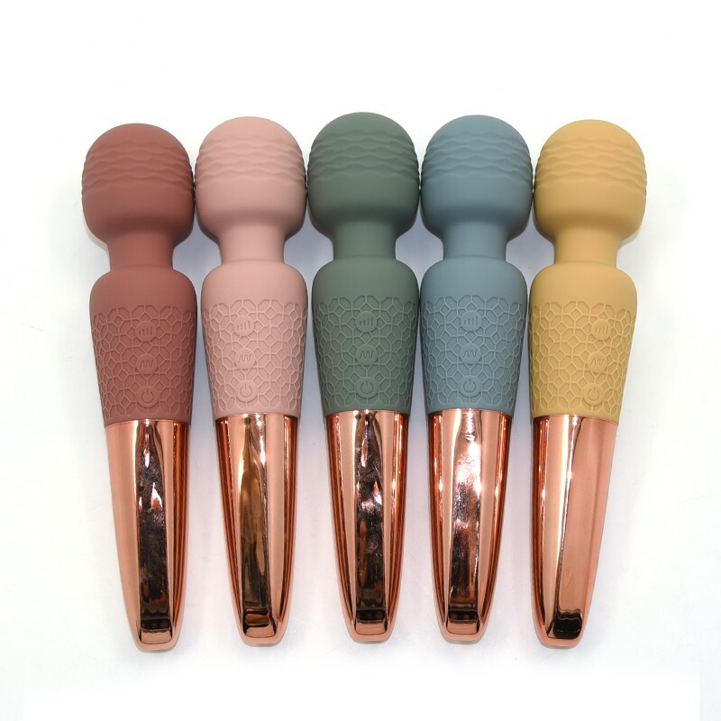 Вібратор-мікрофон Sweet Em Vibe Rhythm Wand зелений з золотою ручкою, 20 х 4.3 см - Зображення 3