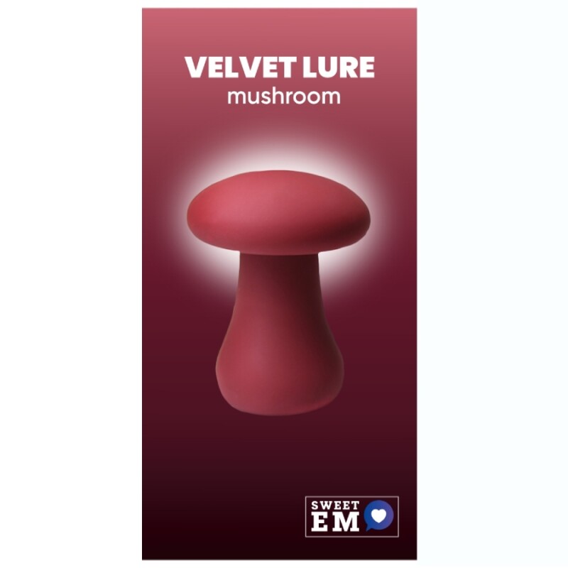 Вібратор Sweet Em Mushroom у формі гриба, бордовий, 7.7 х 6 см