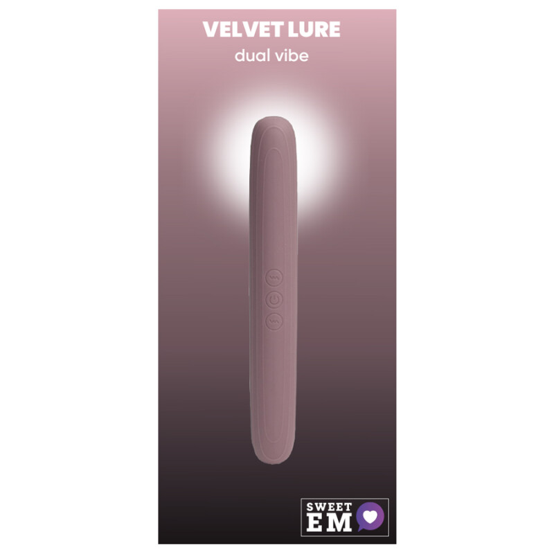 Вібратор двосторонній Sweet Em Dual Vibe силіконовий, кораловий, 22 х 3 см