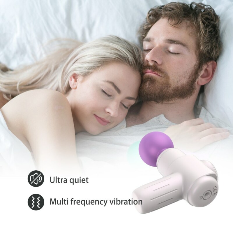 Мінімасажер Every Night Toys Candice у вигляді пістолета, біло-фіолетовий, 10.5 х 7.8 см - Изображение 1