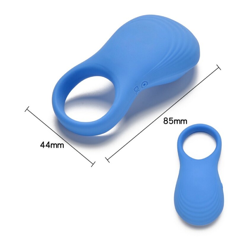 Ерекційне віброкільце Sweet Em Vibe Ring з пультом, синє, 8.5 х 4.5 см - Изображение 8