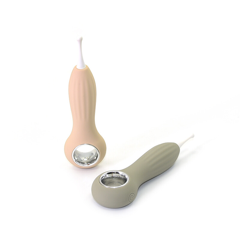 Вібратор для клітора Sweet Em Vibe Pen з трьома насадками, бежевий, 14.5 х 4.2 см - Зображення 5