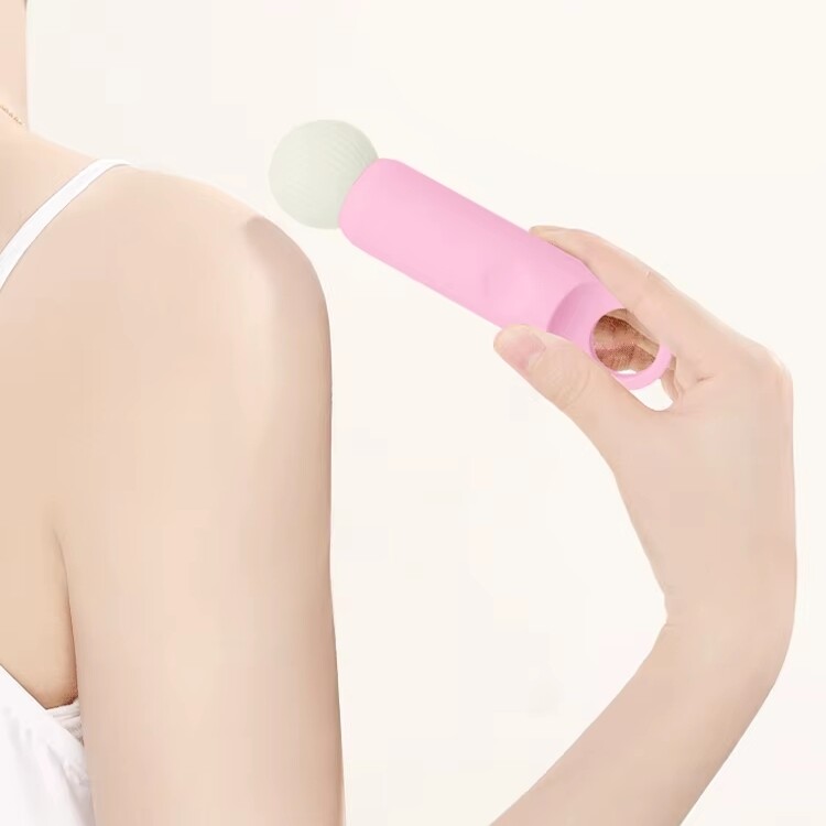 Мінівібратор-мікрофон Sweet Em Tiny Wand силіконовий, біло-рожевий, 11.8 х 3.2 см - Изображение 6
