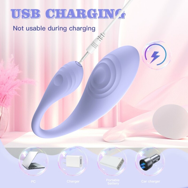 Віброяйце Every Night Toys Letitia з пультом, бузкове, 24.9 х 3.9 см - Зображення 3