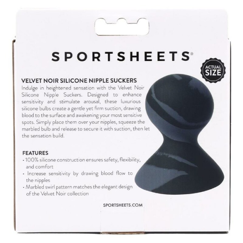 Вакуумні присоски на соски Sportsheets Velvet Noir силіконові, чорні, 7.3 х 5 см - Зображення 6