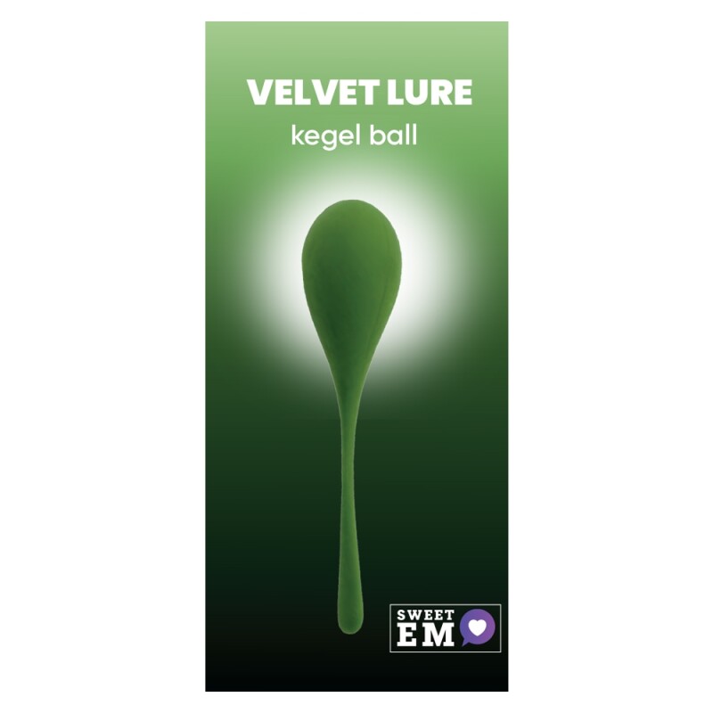 Тренажер Кегеля Sweet Em Kegel Ball з хвостиком, темно-зелений, 60 г, 14 х 3.3 см