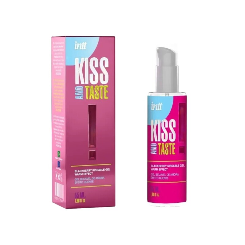 Їстівний зігріваючий лубрикант INTT Kiss and Taste Blackberry зі смаком ожини, 55 мл