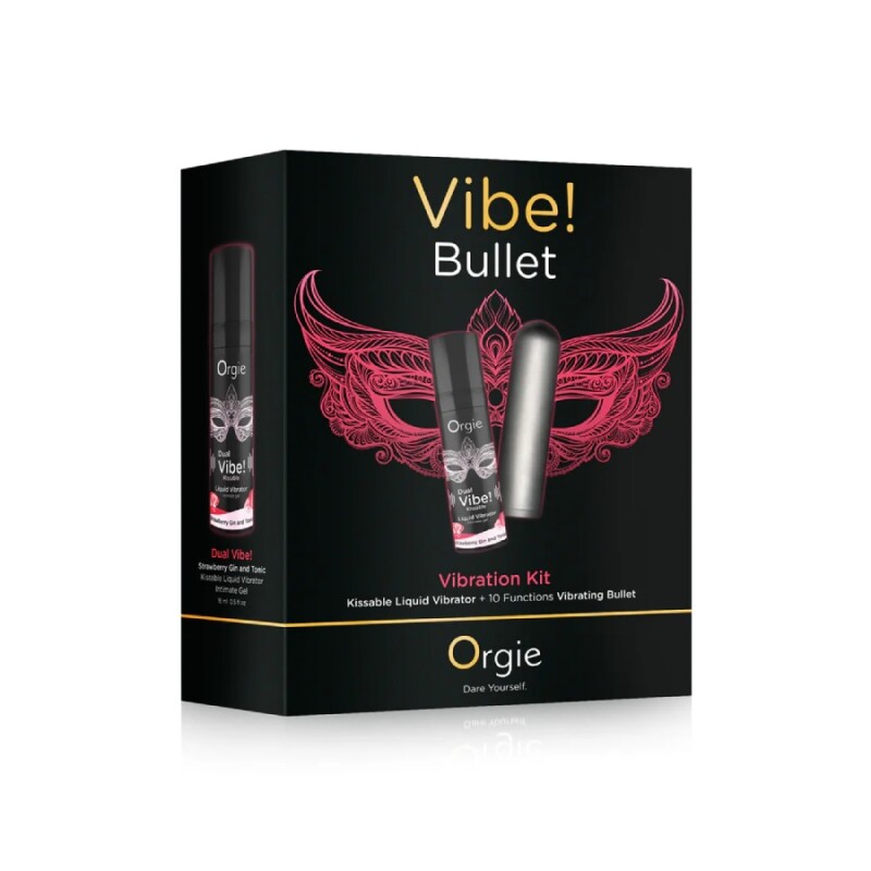 Набір Orgie Vibe! Bullet віброкуля та рідкий вібратор, чорний