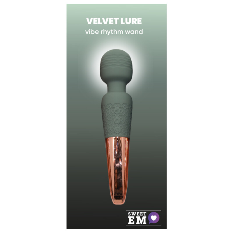 Вібратор-мікрофон Sweet Em Vibe Rhythm Wand зелений з золотою ручкою, 20 х 4.3 см