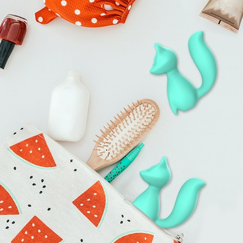 Мінівібратор для клітора Every Night Toys Doris у формі лисички, бірюзовий, 8 х 3.5 см - Зображення 1