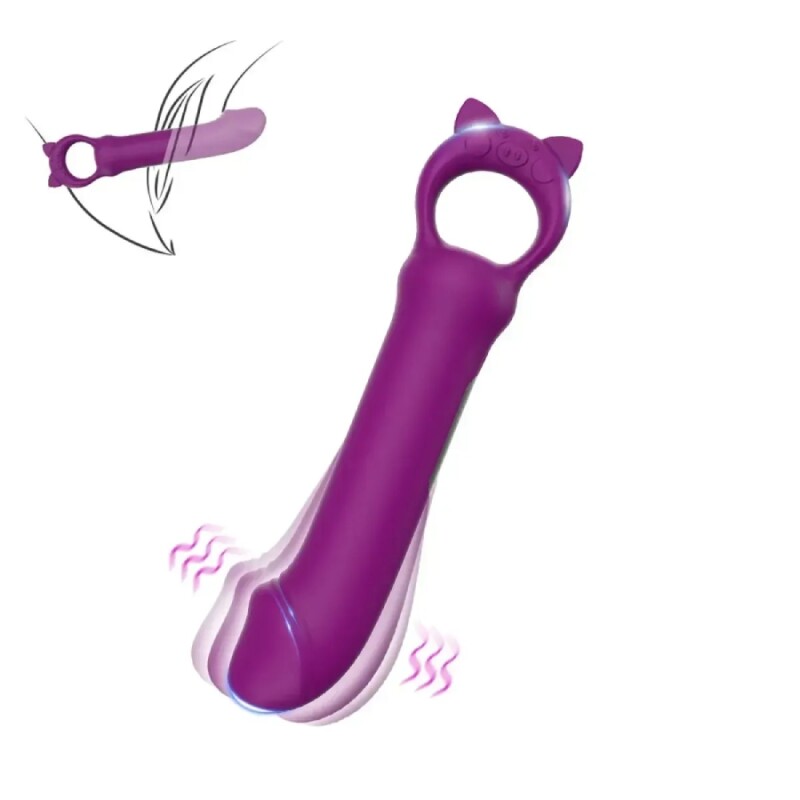 Мінівібратор Every Night Toys Grace з кільцем, фіолетовий, 14.5 х 2.8 см - Зображення 1