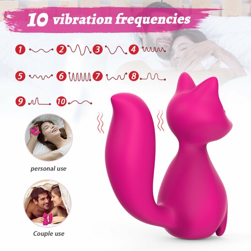 Мінівібратор для клітора Every Night Toys Doris у формі лисички, рожевий, 8 х 3.5 см - Зображення 1