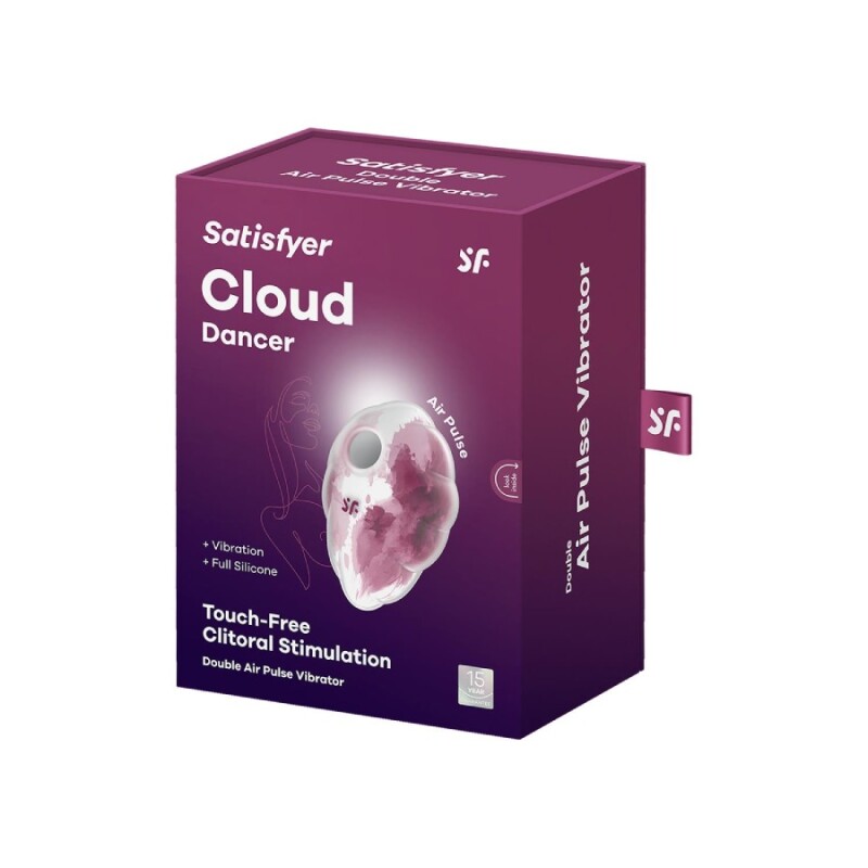 Вібратор Satisfyer Cloud Dancer з вакуумною стимуляцією клітора, червоний, 9 х 6 см - Зображення 1