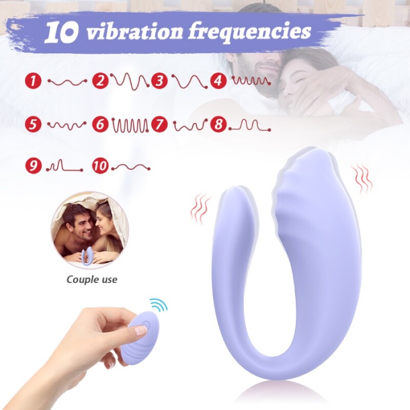 Вібратор для пар Every Night Toys Anthea з пультом, бузковий, 19.8 х 6.3 - Зображення 1