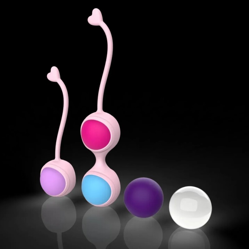 Набір вагінальних кульок Every Night Toys Lorinda рожевий з різнокольоровими кульками, 5 шт - Зображення 1