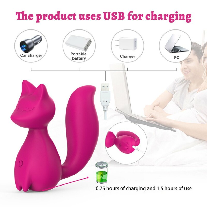 Мінівібратор для клітора Every Night Toys Doris у формі лисички, рожевий, 8 х 3.5 см - Зображення 2