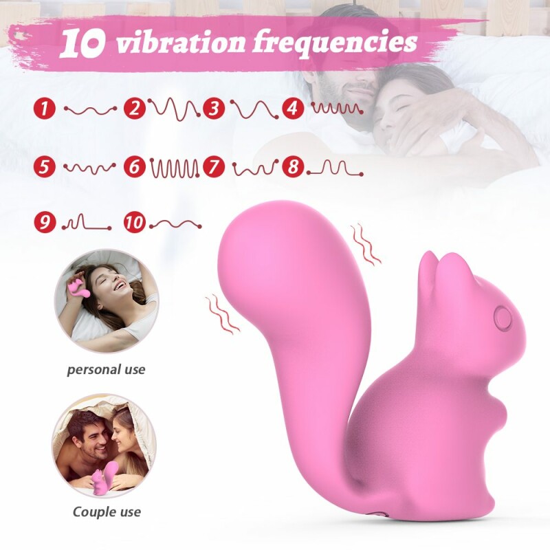 Мінівібратор для клітора Every Night Toys Debbie у формі білочки, рожевий, 7.2 х 3 см - Изображение 2