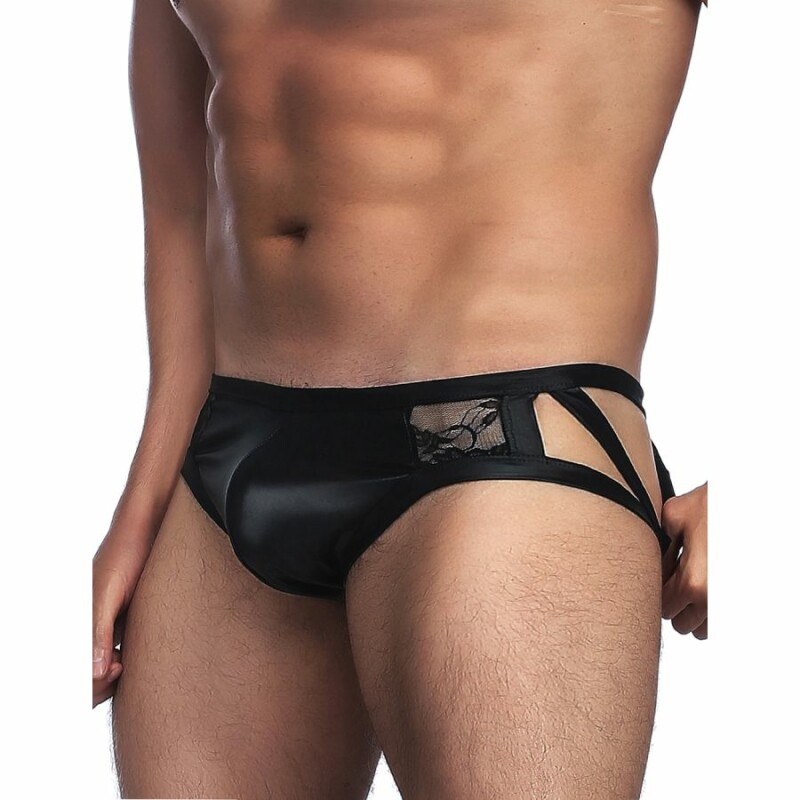 Труси чоловічі Star Night з мереживом та вирізами, чорні, M - Изображение 2