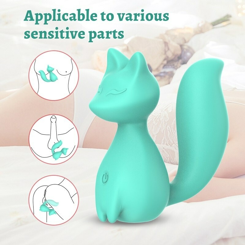 Мінівібратор для клітора Every Night Toys Doris у формі лисички, бірюзовий, 8 х 3.5 см - Зображення 2