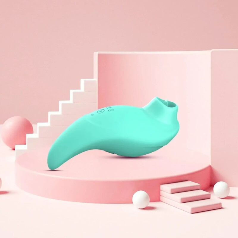 Вібратор для клітора Every Night Toys Jen із стимулюючим язичком, зелений, 11 х 5.1 см - Изображение 4