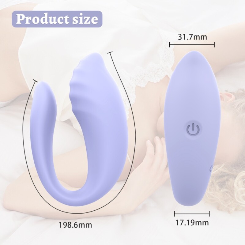 Вібратор для пар Every Night Toys Anthea з пультом, бузковий, 19.8 х 6.3 - Зображення 3