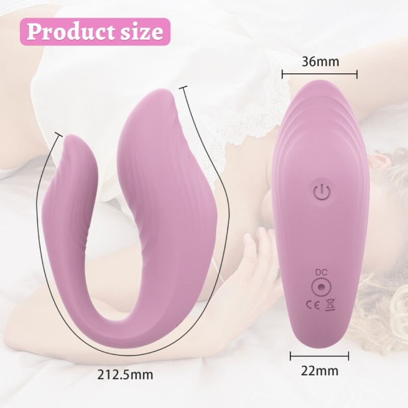 Вібратор для пар Every Night Toys Cosima з пультом, рожевий, 21.2 х 3.6 см - Изображение 2