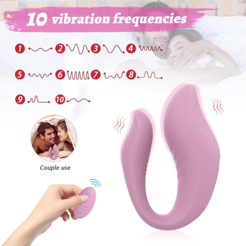 Вібратор для пар Every Night Toys Cosima з пультом, рожевий, 21.2 х 3.6 см - Изображение 5
