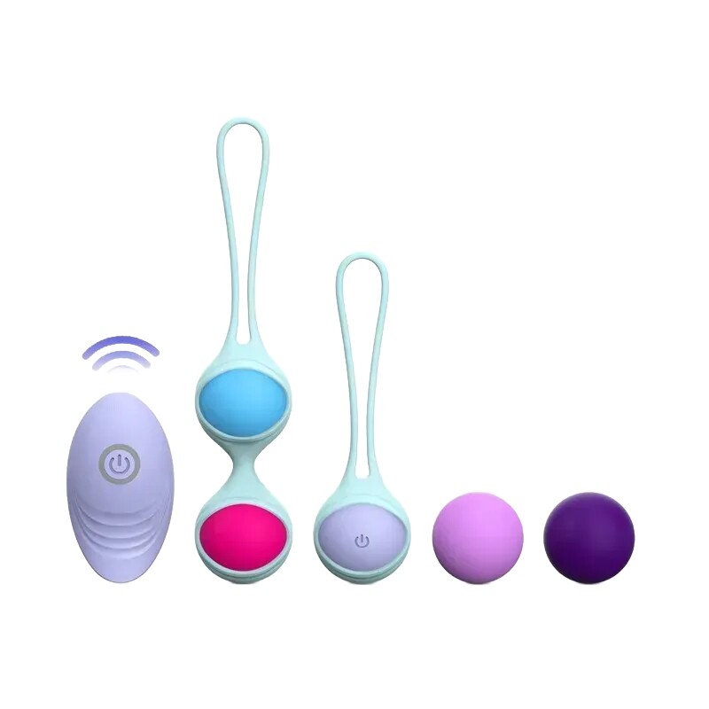 Набір вагінальних віброкульок Every Night Toys з пультом, різнокольоровий, 5 шт